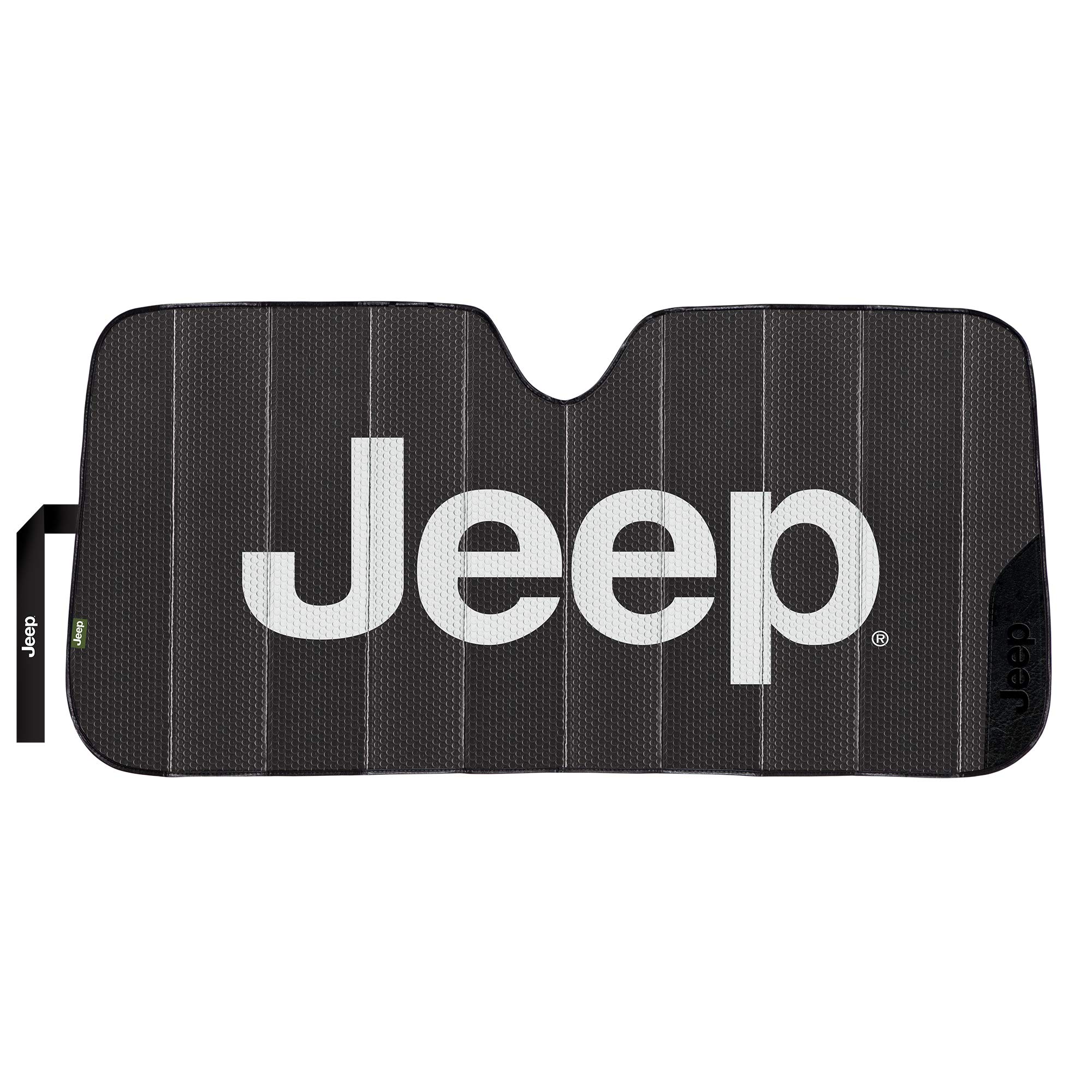 

Plasticolor 003859W01 Jeep Black Matte Finish Windshield Sunshade for Car Truck SUV