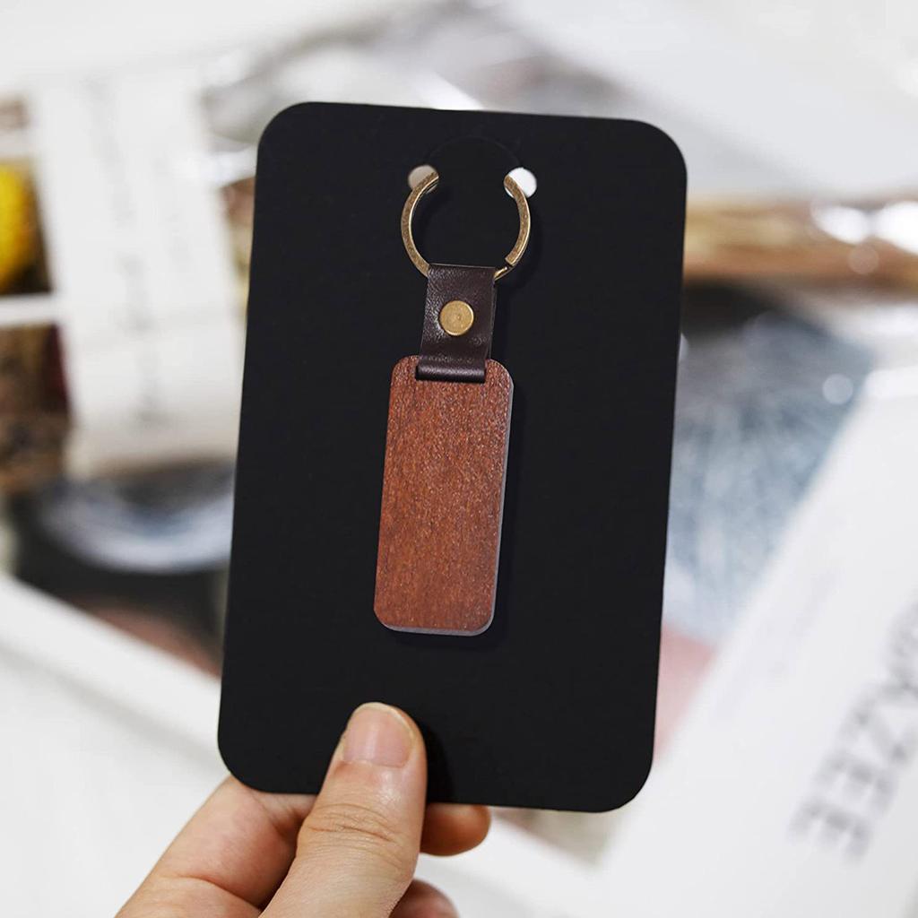 50Pcs Keychain Display Card Hanging-Keychain Packaging Selling Card Keychain Display Cards Brown Paper Jewelry Cards
