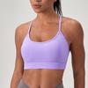 Womens Seamless Sport Bra With Y-Back Straps High Support Wireless Yoga Top Running Fitness Gym