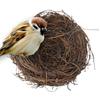 Rond Rotan Vogelnest Pasen Handgemaakt DIY Knutselwerk Wijnstok Simulatie Vogelnest Ei Decor Props Huis Tuin Raam vogelhuis