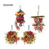 4pcs/set Bite Resistant Bird Cage Hanging Toys Paper Parrot Shredder Toy  Bird Cage