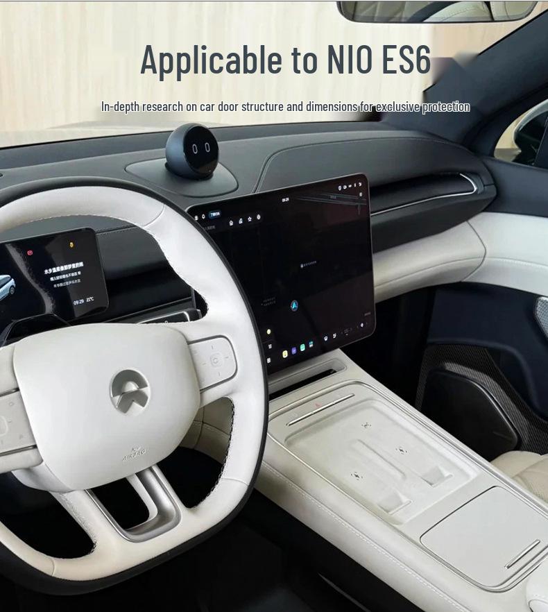 Nio ES6 Car Door Kick Mats - Carbon Fiber Texture Protective Stickers