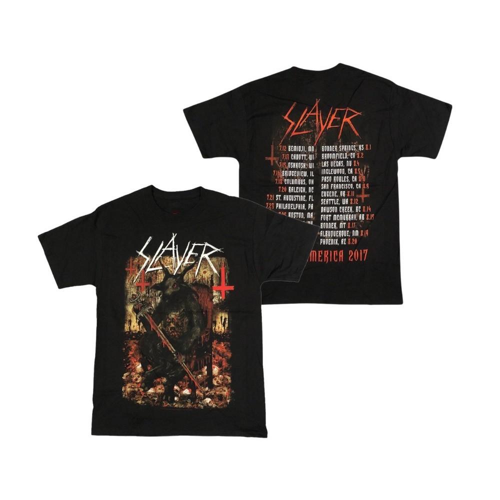 

Slayer T Shirt North America 2017 Dates Tour Metal Band Goat Sword REPRINT NEW Unisex T-Shirt XXXL