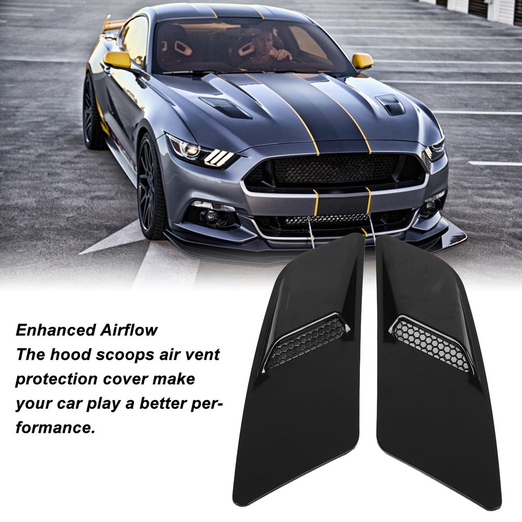 New 2Pcs Engine Bonnet Air Vent Cover Front Bonnet Decoration Replacement for 2015 to 2017 Bonnet Air Outlet Cover