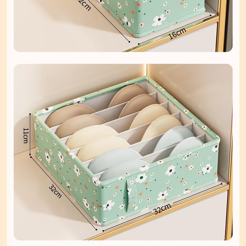 

Tianshan Hemp Multifunctional Underwear Storage Box with Compartments Small 7 compartments (32*16*11 cm) for underpants