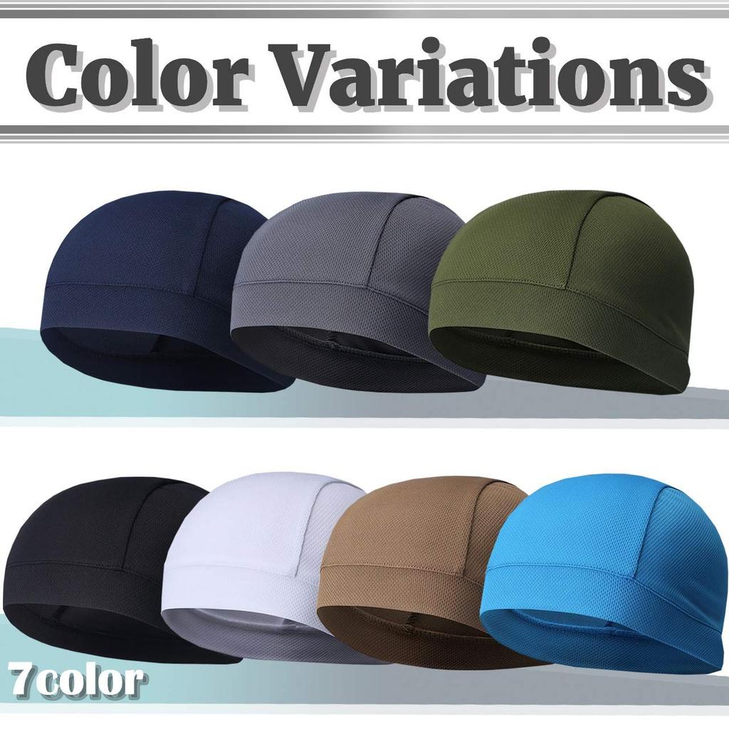BUZZxSELECTION Inner Helmet Mesh CAP041 Cap, Cap, Beanie, Sweat-Wicking, Quick-Drying, Deodorizing, (07 Blue)