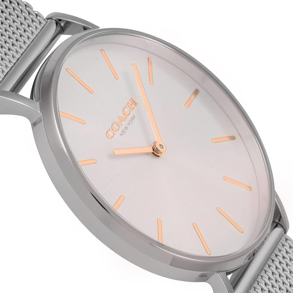 PERRY Stříbrný ciferník z nerezové oceli Quartz 36MM hodinky 14503336 [Coach] Dámské [Položka]