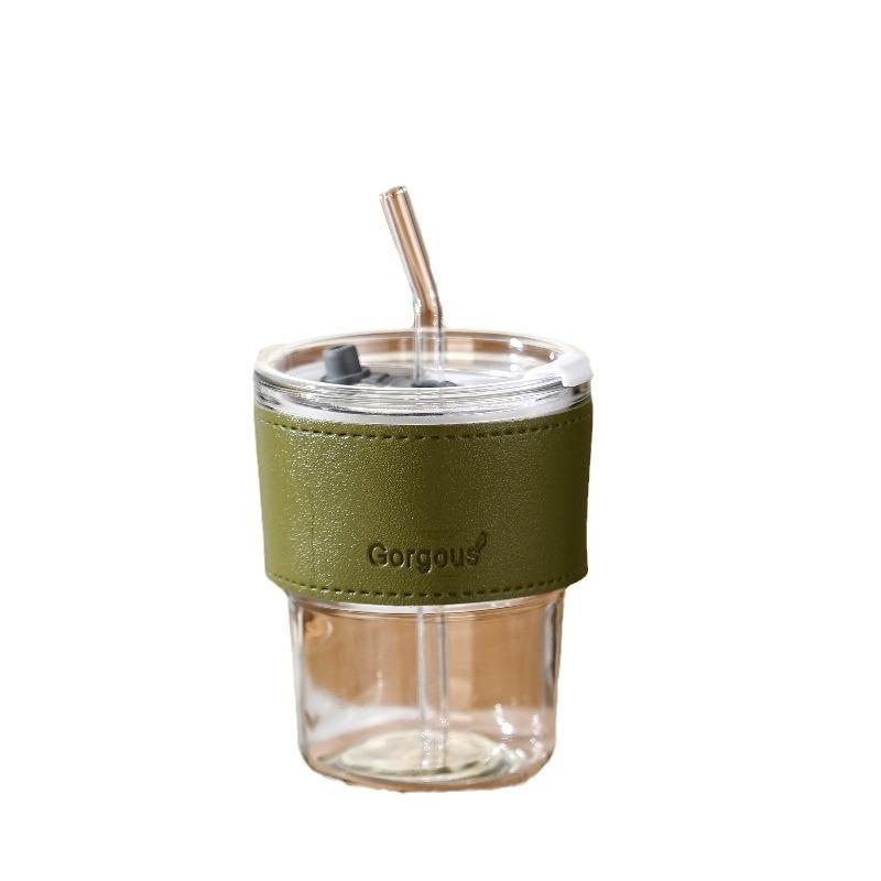 Bamboo Joint Glass Cup Heat-resistant Coffee Straw Cup Souvenir Gift Water Cup