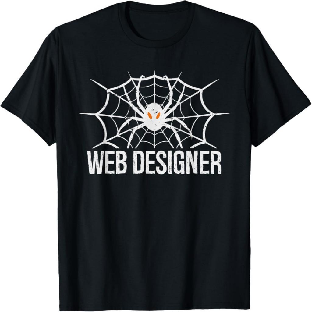 Web Designer, Funny Website Designer Halloween Spider Web T-Shirt