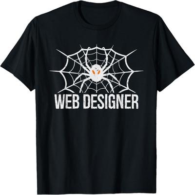 Web designer, T-shirt araignée Halloween web designer drôle