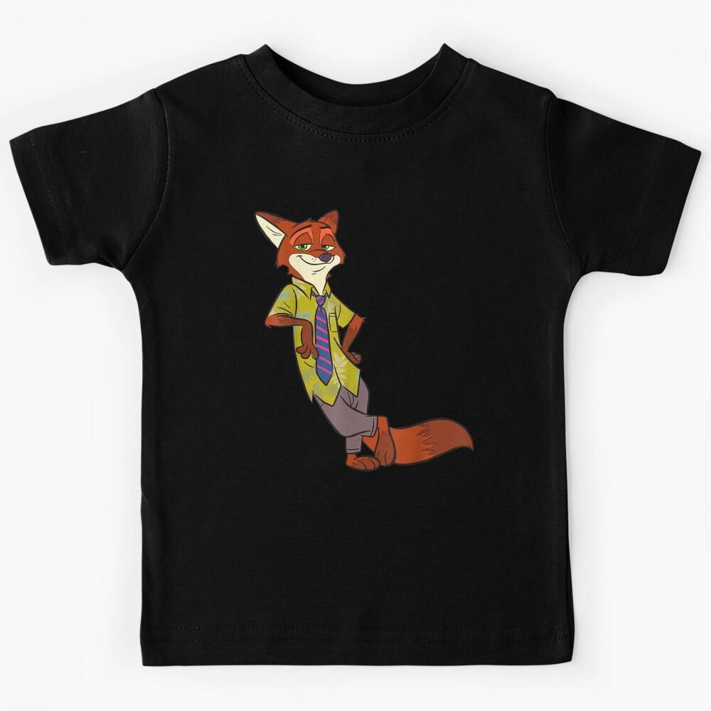 Nick Wilde Cool Fox – Charming Cartoon Character Design Kids T-Shirt 130