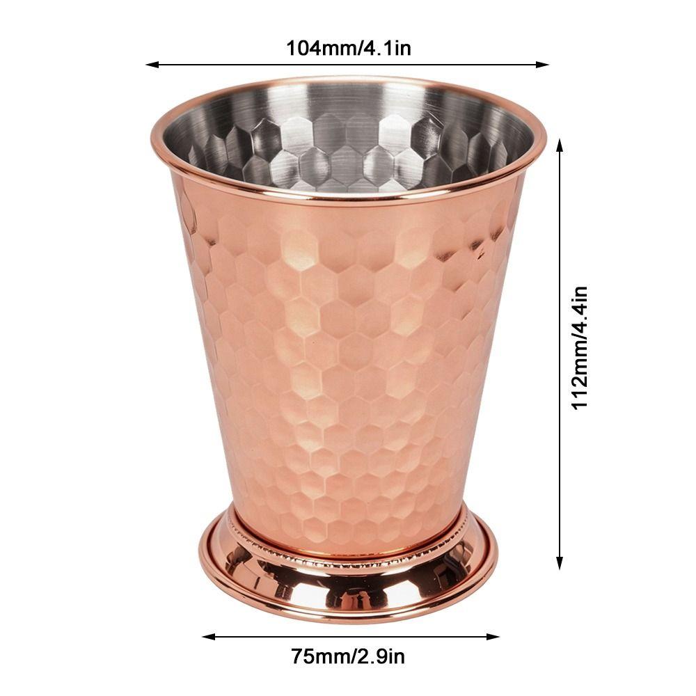 Smooth Edges Mint Julep Cup 400ml Barware Tumbler Classic Metal Drinking Cup Cocktail Making