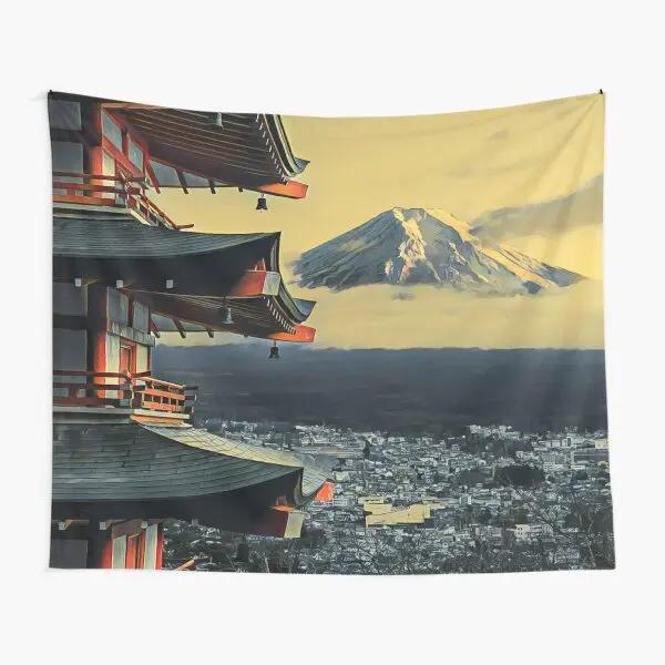 Japanese Mount Fuji Tapestry Wall Hanging Asian Nature Landscape Tapestry Art Living Room Bedroom Dorm Office Home Decoration
