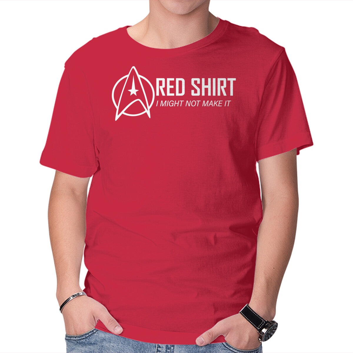 Unisex Crew Neck T-Shirt Red Shirt Graphic Short Sleeve Casual Tee S