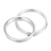 uxcell Zentrierring Aluminiumlegierung Auto Nabenzentrierring Radersatz Boressor Distanzstück Silberton 4 Stück 64,1 mm-57,1 mm