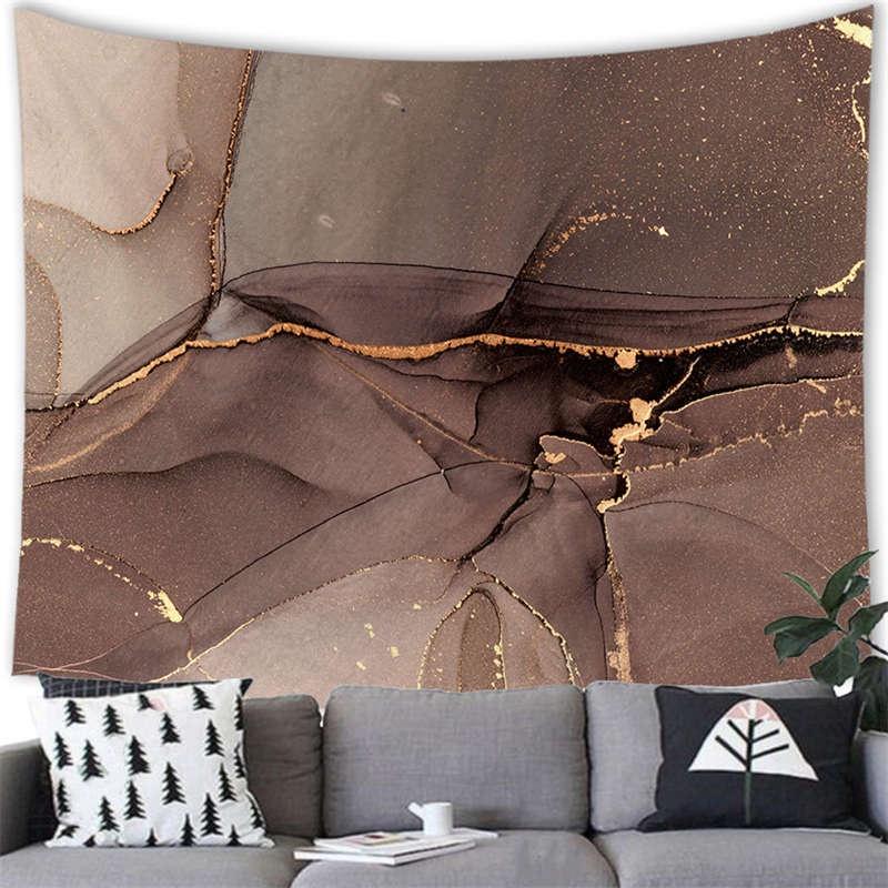 Luxury Wall Hanging Marble Texture Pattern Tapestry Painting Bedroom Living Room Decoration Room Background Hanging Wall