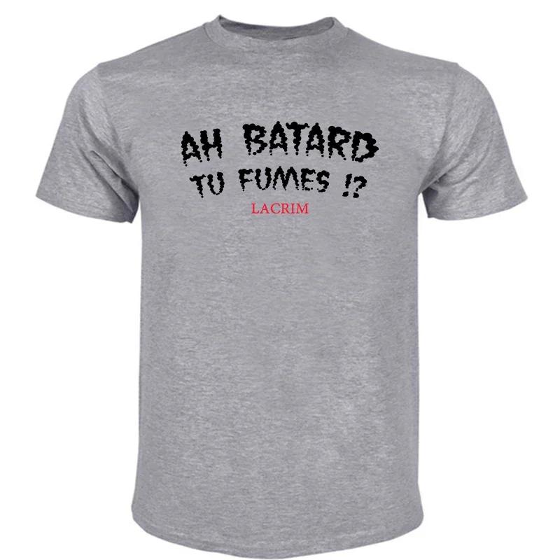 

Мужские футболки Хлопковая футболка Ah Batard Tu Fumes Lacrim Футболка Винтажная футболка Смешные футболки Футболка с аниме Футболка мужская XXXL серый