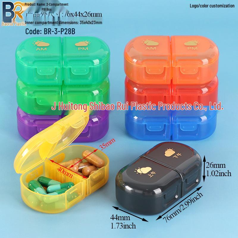 7-Day Round Petal Pill Box: Compact 7-Grid Medicine Organizer for Travel