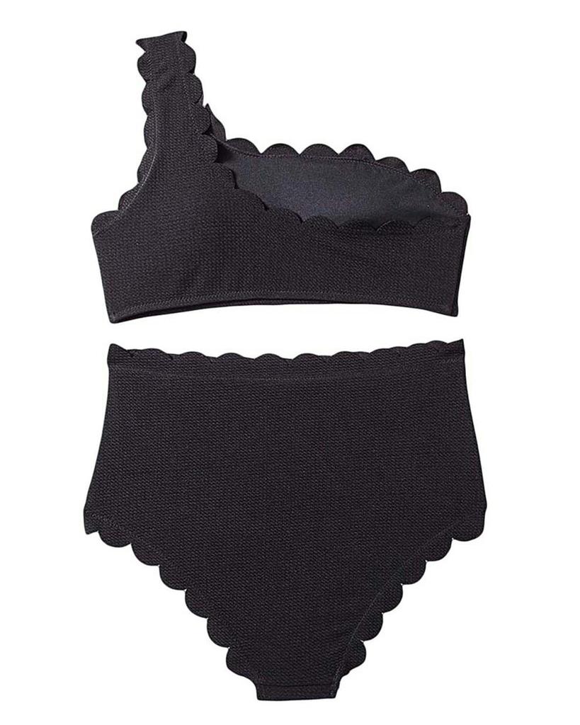 Azura Exchange Scalloped One-Shoulder Bikini
