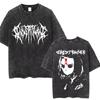 Washed Vintage Rapper Ghostemane Graphic Print Tshirt Men Women Hip Hop Rap Rock Trap Metal Gothic Oversized Tshirt Streetwear