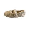 Fashion Winter New Fashion White Furry Beanie Shoes Women Wear French Style Plus Fleece Cotton Shoes Female Fairy Solid Mary Jane Shoes