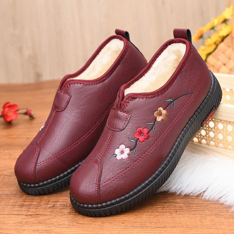 Women's Winter Cotton Shoes With Added Velvet Thickened Insulation Anti Slip And Cotton Boots