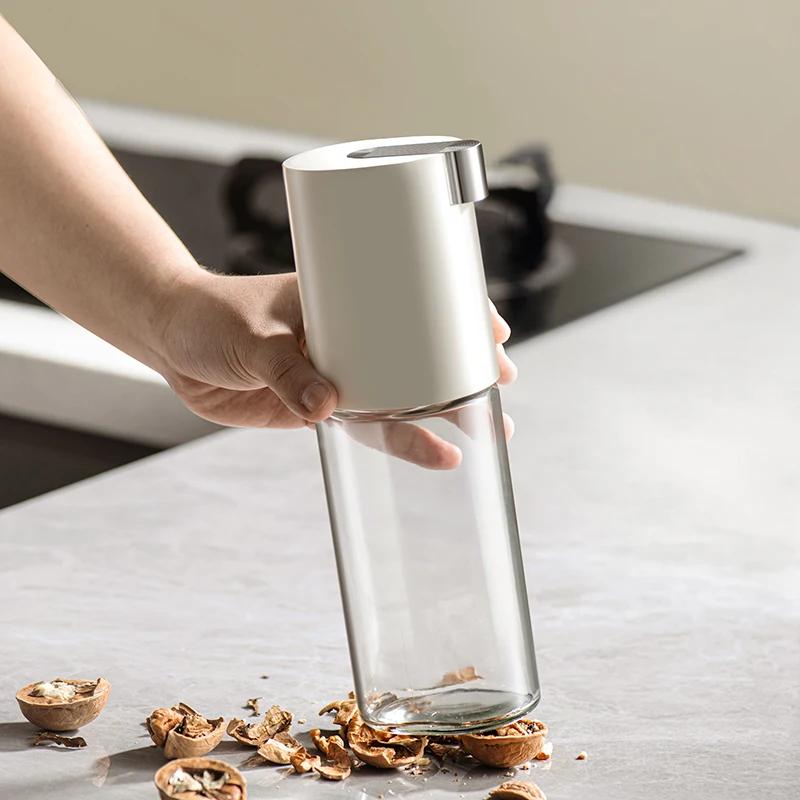 Butelka szklana na olej 500 ml Automatyczne otwieranie Pojemnik na przyprawy do oliwy z oliwek Dozownik grawitacyjny do sosu sojowego i octu Narzędzia kuchenne