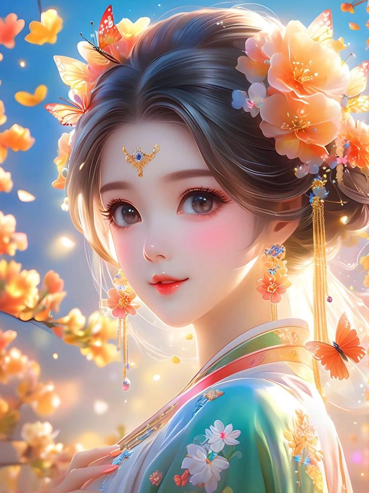 5D DIY Diamond Painting Beautiful Woman Painting Diamond Embroidery Cross Stitch Set Full Rhinestone Home Decoration