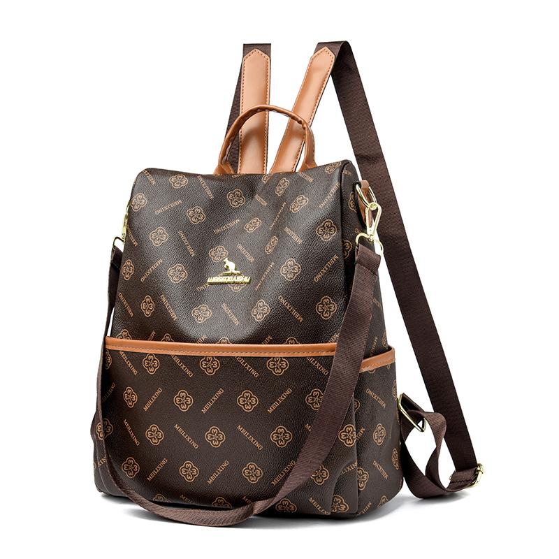 Letter Print Anti-Theft Backpack Large Capacity Women's Backpack Student Schoolbag