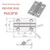 304 Stainless Steel Hinge, 32x50.8x2mm, Hole Spacing 20x30, Model HFL01-50