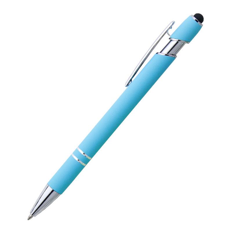 Engraved Aluminum Touchscreen Ballpoint Pen with Spray Paint Finish - Perfect for Gifts and Advertising