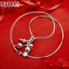 Exquisite 925 Sterling Silver Beaded Necklace - Banquet Gift Jewelry