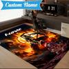 Custom Name Thunderous Warrior's Kombat Rug for Living Room, Game Rooms, Office, Bedroom, Floor Mat Playful Design, fan gifts Christmas decor
