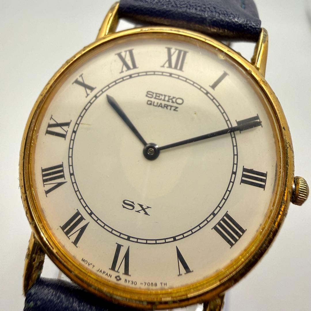 Used SEIKO SEIKO SX working new battery/belt men s quartz watch