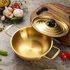 Stainless Steel Saucepan Dry Pots Home Cooking Seafood Rice Pot Paella Pan Picnic Snack Plates Cookware with Handle for Kitchen