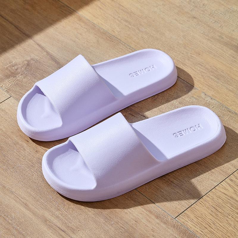 Striped cool slippers household, soft bottom eva deodorant home sandals women summer bath non-slip slippers