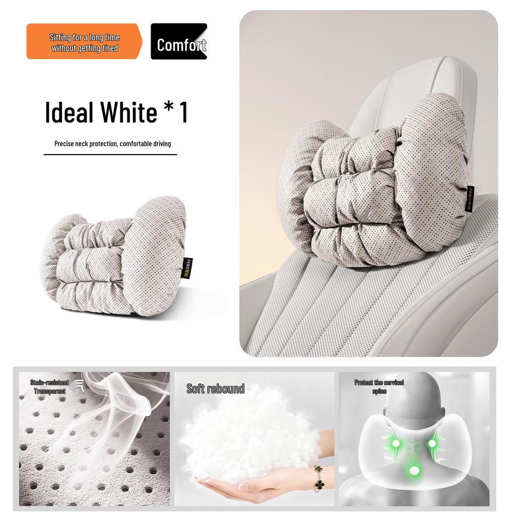 BMW Headrest Neck & Lumbar Support Pillow for New Car Models: 3 Series, 5 Series, X1, X3, X5, I3