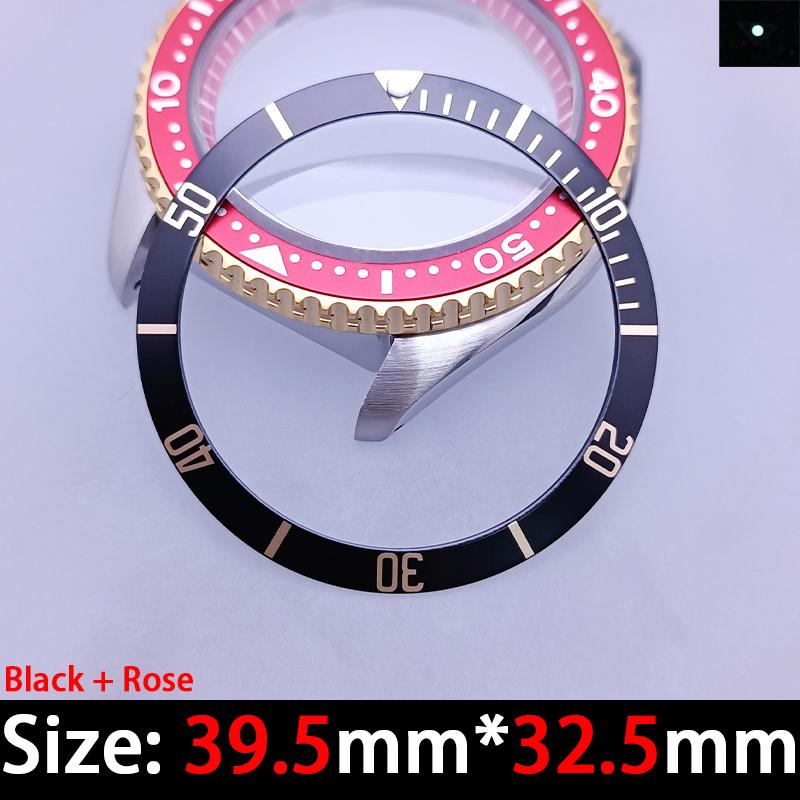 

39.5*32.5mm luminous aluminum watch bezel accessory watch case insertion ring watch replacement part
