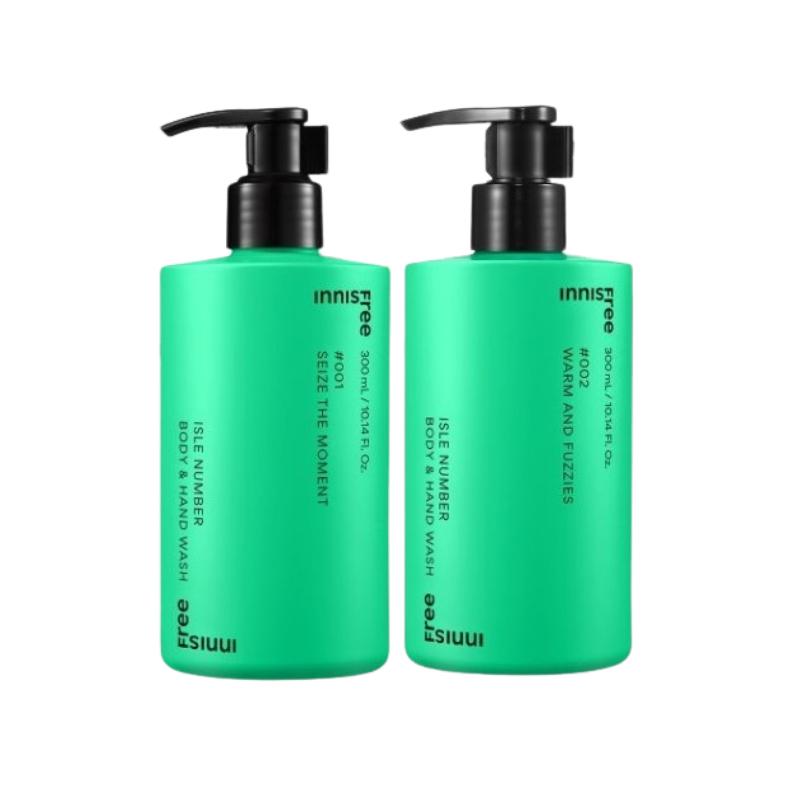 Innisfree Isle Number Body & Hand Wash 300ml | Perfumed Hydrating Cleanser | K-Beauty [Seize the Moment / Warm & Warm & Fuzzies]