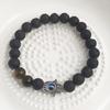 New Volcanic Stone Beaded Bracelet with Lion Head and Elephant Design