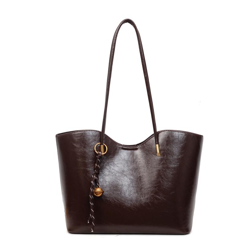 

Fashi PU Hasp Sweet Tote Bags for Women Versatile Commuting Women s Handbags 2026 High Quality Large Capacity Shoulder Bags кавовий