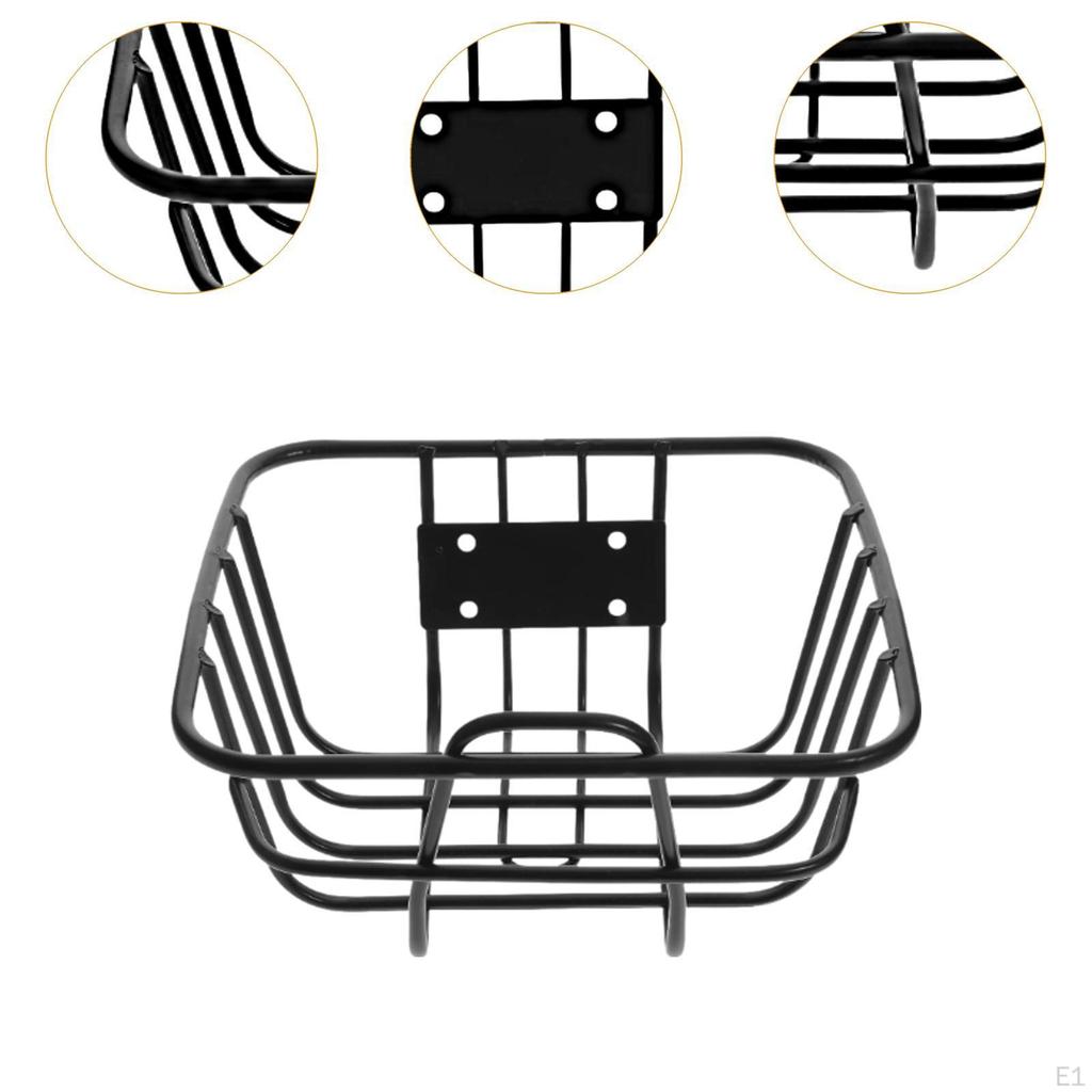 Bike Basket Sturdy Convenient, Storage, Wear Resistant Waterproof Replacement Frame Metal for