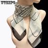 Spring and Autumn Women's Printed Square Scarf Printed Silk Scarf Square Scarf Sunscreen Scarf