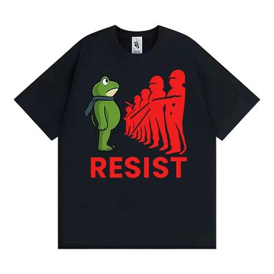 Portland Frösche Gehorchen Nicht Meme T-Shirt Widerstehe Portland Frosch Widerstehe Lustige T-Shirts Herren Damen Freizeit 100% Baumwolle Übergroßes T-Shirt