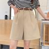 Women's Cotton-Linen Work Shorts, Summer 2026 New High-Waisted A-Line Wide-Leg Shorts