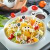 10pcs/set Cartoon Cute Baby Stainless Steel Fruit Fork with Small Ceramic Jar Household Creative Safety Children's Fruit Forks