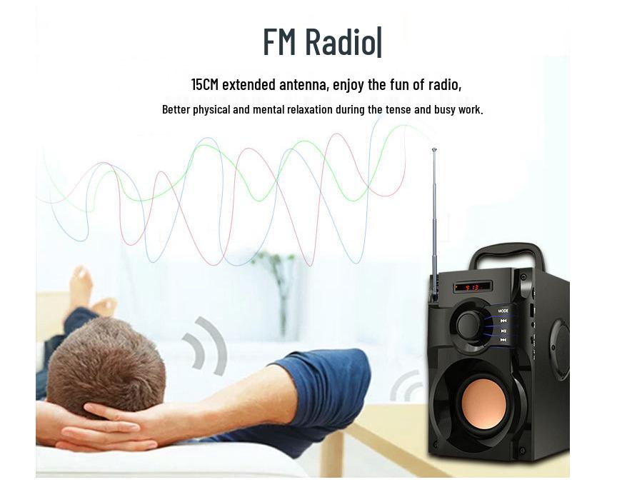 Wireless Smart Subwoofer Bluetooth Speaker, Portable Outdoor Sports & Dance Speaker