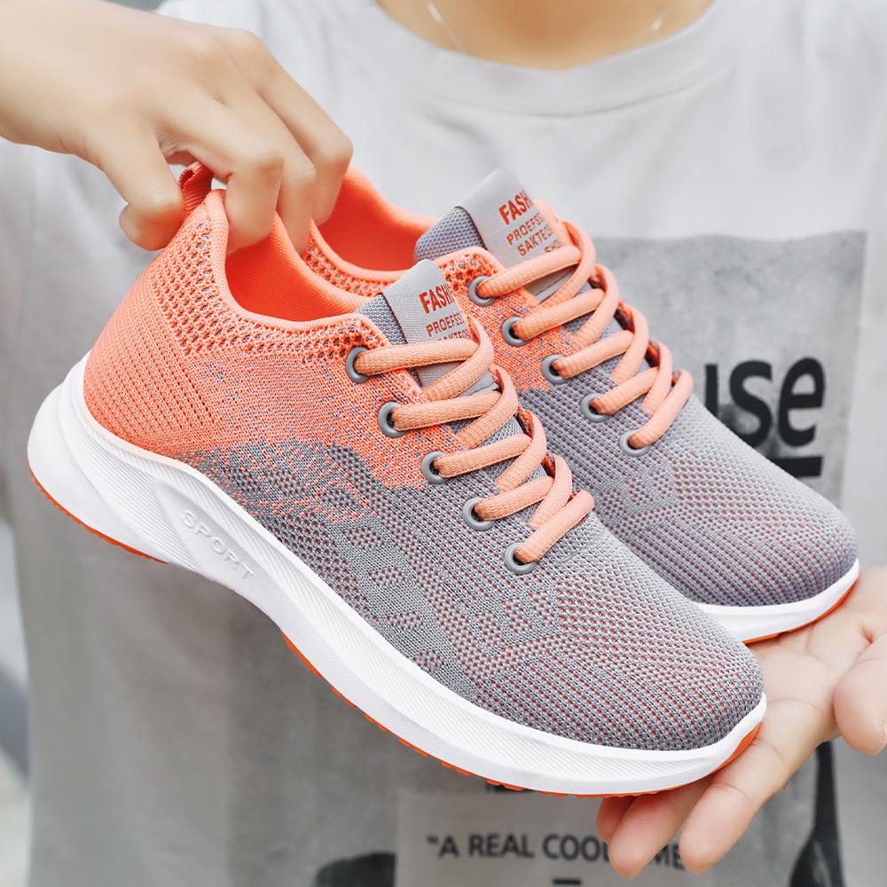Women's Breathable Fly-Knit Running Shoes - Spring & Autumn Casual Mesh Sneakers