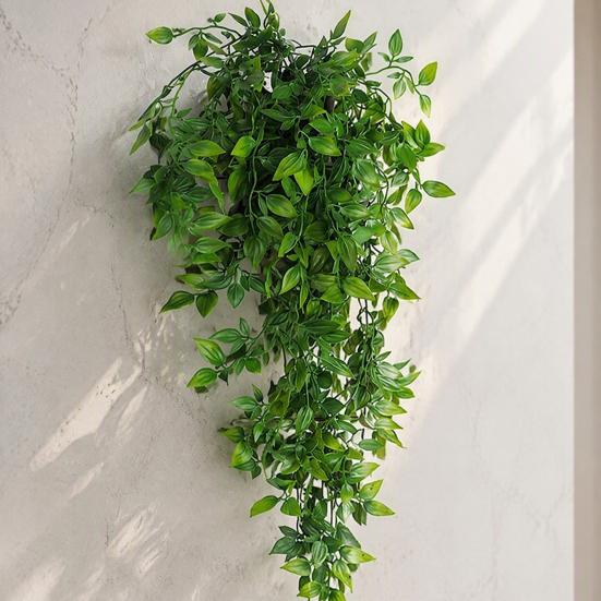Realistic Artificial Plants for Bedroom Hanging Indoor Home Decor, Plastic Potted Office Living Room Kitchen Bathroom Wall Decoration, No Maintenance