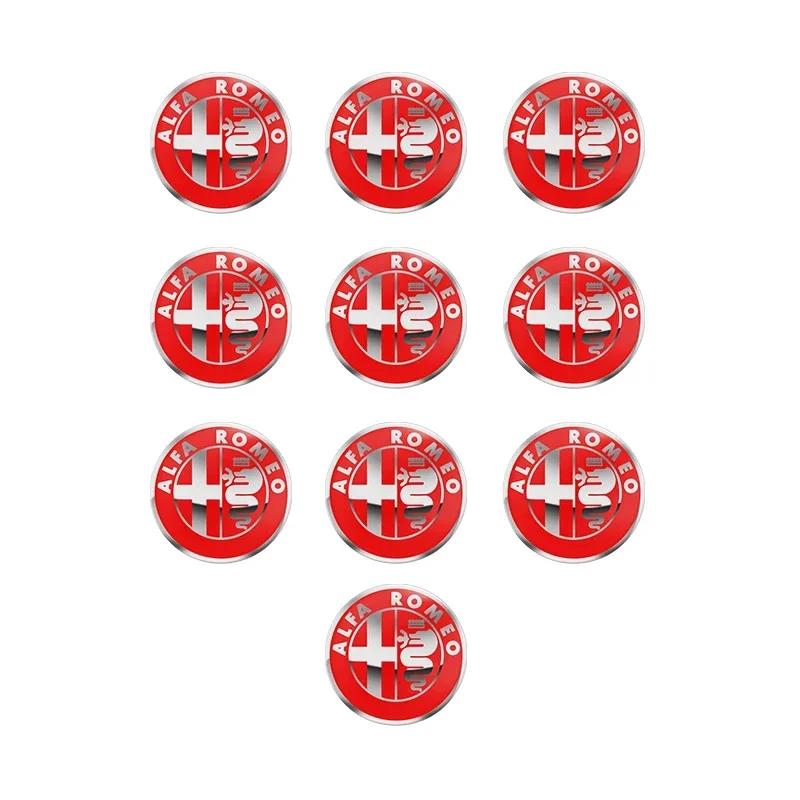 Car Stickers For Alfa Romeo 11mm 14mm Car Logo Remote Key Emblem Sticker Decoration Accessories For Alfa Romeo Giulia Stelvio Mi